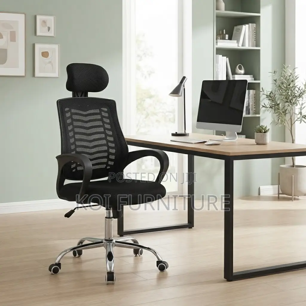 Office Chairs; Clerical Adjustable Headrest Office Fabric Seat
