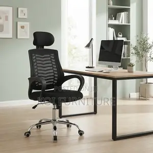 Office Chairs; Clerical Adjustable Headrest Office Fabric Seat
