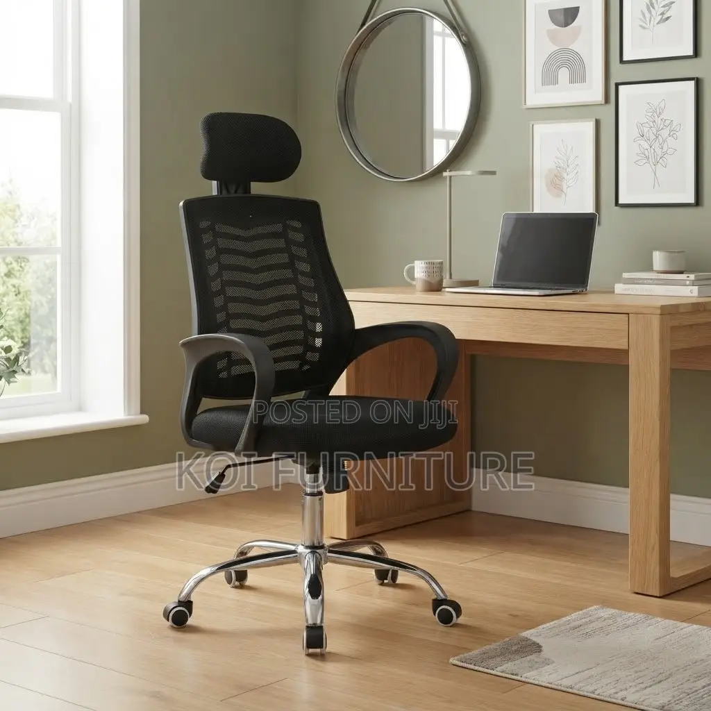 Office Chairs; Clerical Adjustable Headrest Office Fabric Seat
