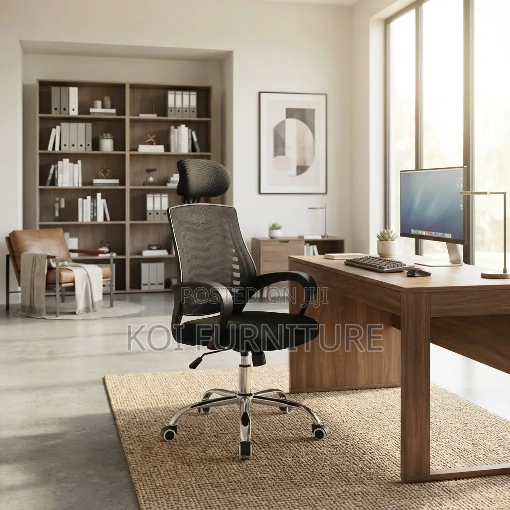 Office Chairs; Clerical Adjustable Headrest Office Fabric Seat