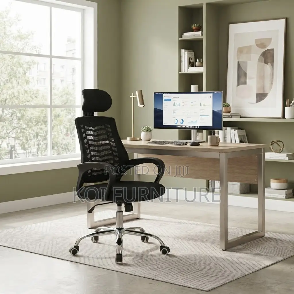 Office Chairs; Clerical Adjustable Headrest Office Fabric Seat