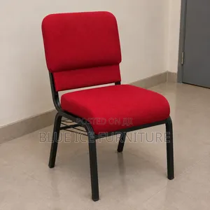 Red Padded Upholstered Church & Conference Chair