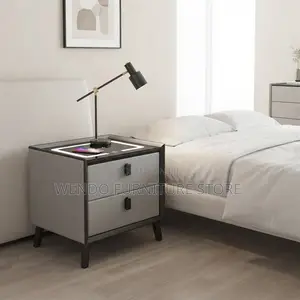 Two Drawers Bedside Cabinet With Wireless Charger