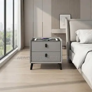 Two Drawers Bedside Cabinet With Wireless Charger