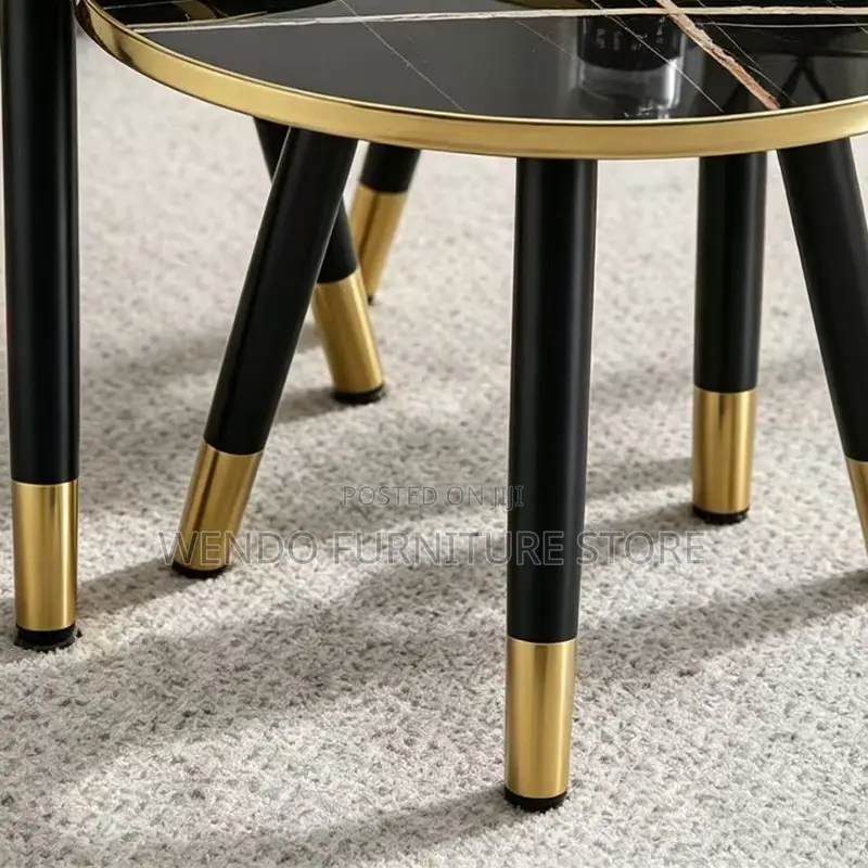 Coffee Table; Round Triplet Marble Home Living Room Tables