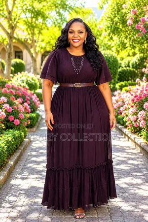 Classic Chiffon Maxi Pleated Dress
