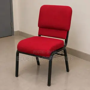 Red Padded Upholstered Church & Conference Chair