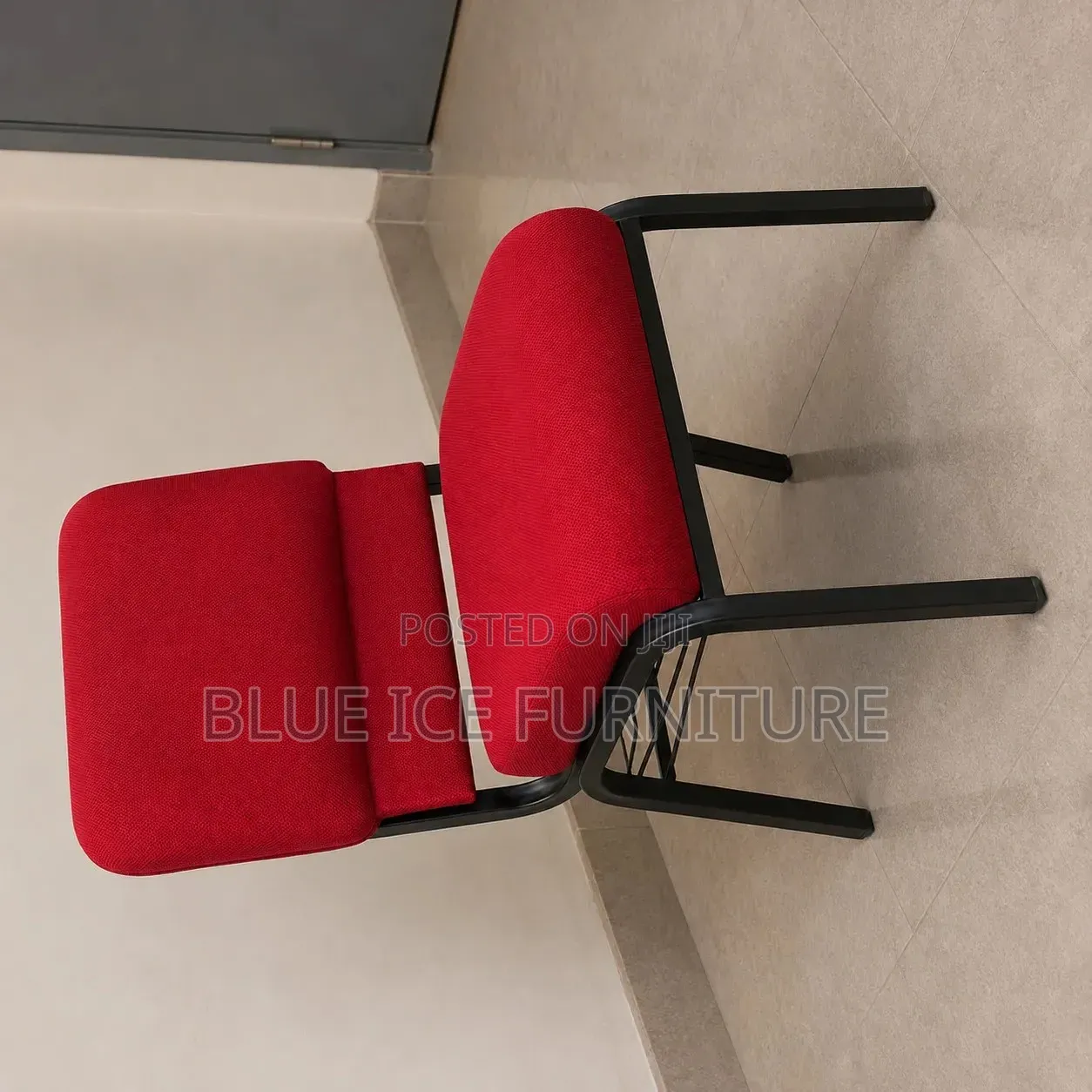 Red Padded Upholstered Church & Conference Chair