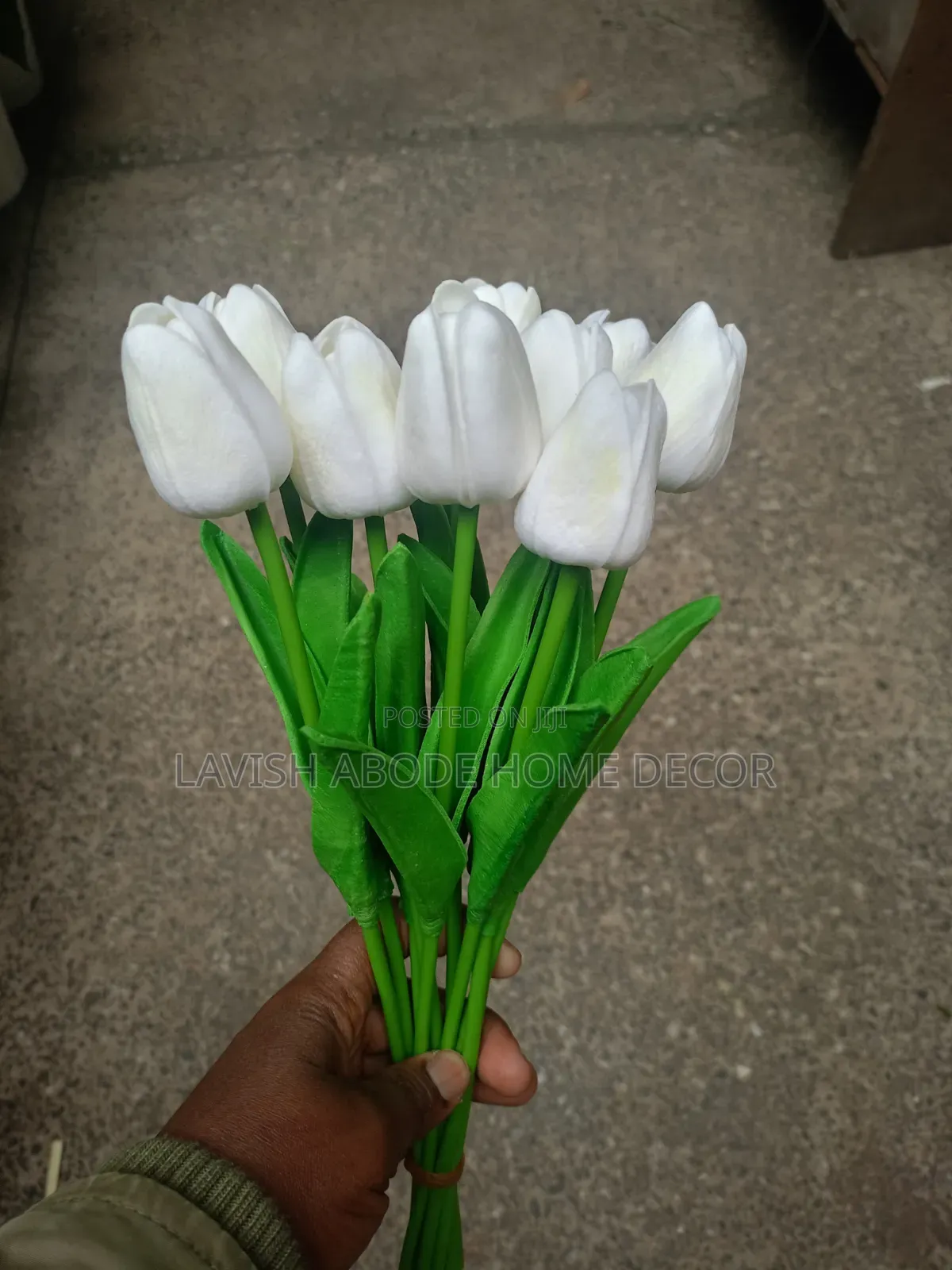 10 PCS White Tulip Flowers – Decorative Artificial Flowers
