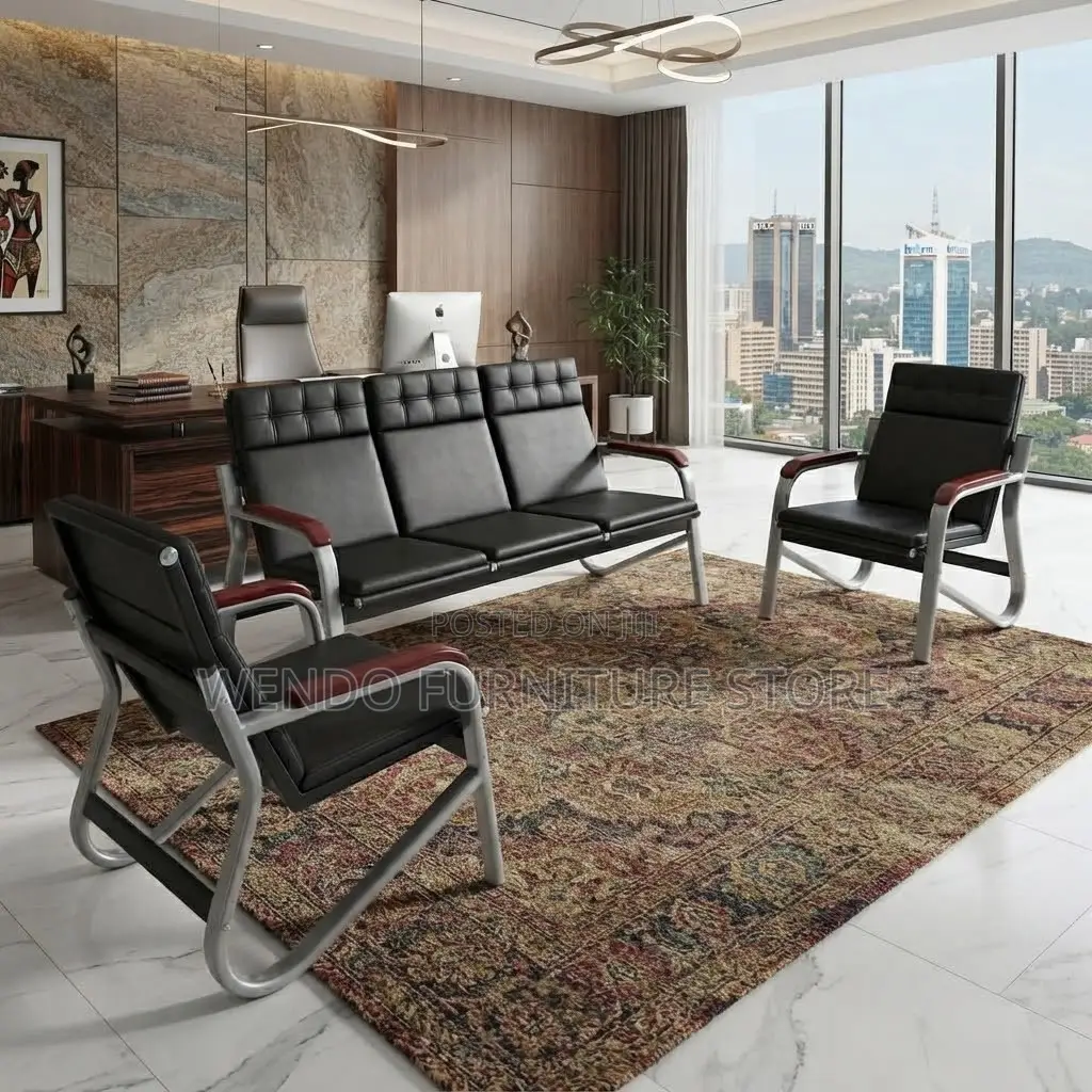 Office Sofa; Executive Five Seaters Leather Office Lobbies Sofa Set