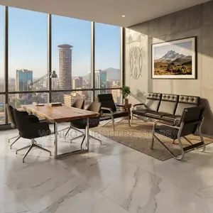 Office Sofa; Executive Five Seaters Leather Office Lobbies Sofa Set