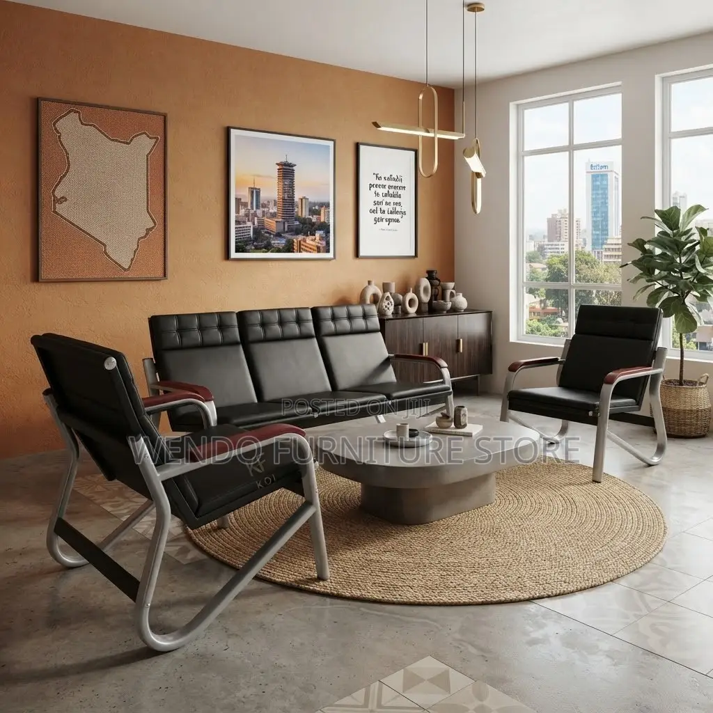 Office Sofa; Executive Five Seaters Leather Office Lobbies Sofa Set