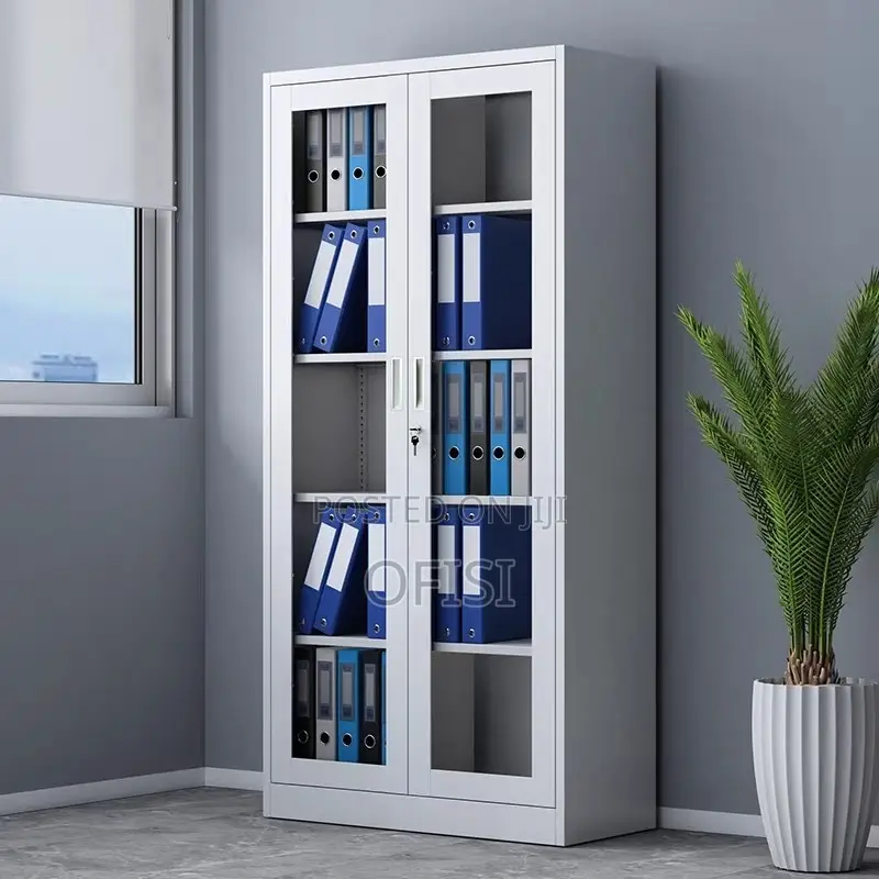 Office Cabinet; Double Glass Door Cabinet