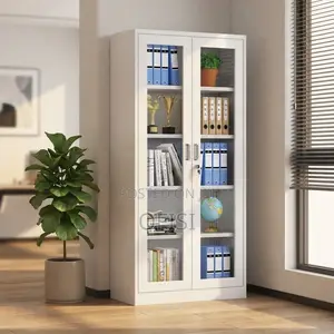 Office Cabinet; Double Glass Door Cabinet