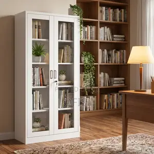 Office Cabinet; Double Glass Door Cabinet
