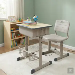 Kids Combo : Adjustable-Height Grey Kids' Desk
