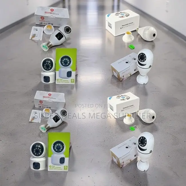 HD Night Vision PTZ Rotating Single Dual Lens Wifi Bulb Cameras