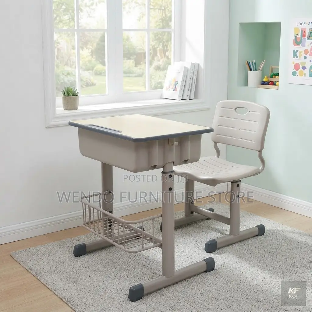 Kids Combo : Adjustable-Height Grey Kids' Desk