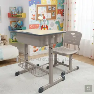Kids Combo : Adjustable-Height Grey Kids' Desk