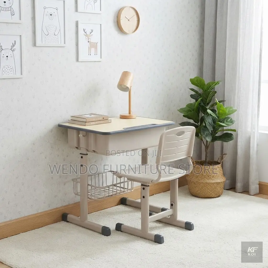 Kids Combo : Adjustable-Height Grey Kids' Desk