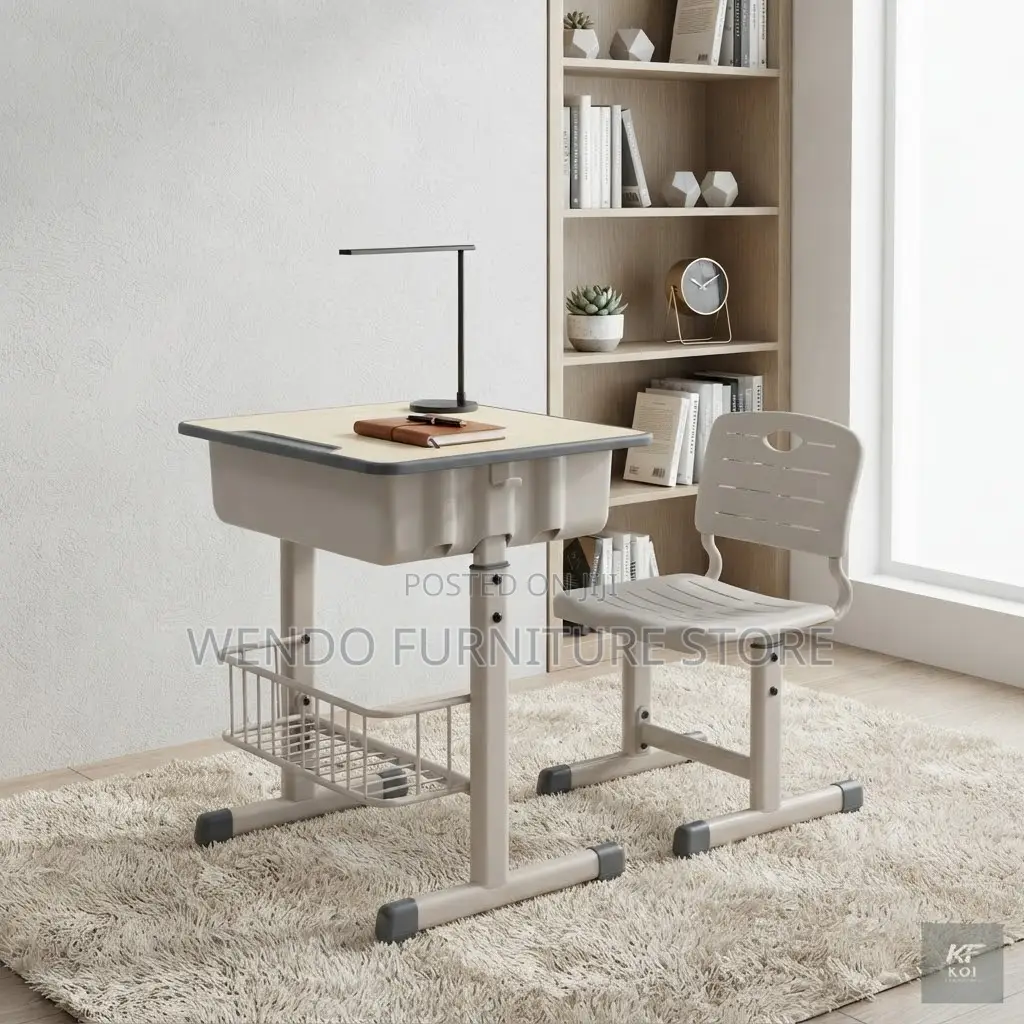 Kids Combo : Adjustable-Height Grey Kids' Desk