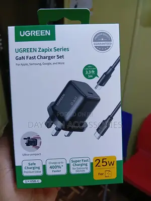 UGREEN 25W Type-C GaN Fast Charger With 1Meter Type-C to Type- C Set