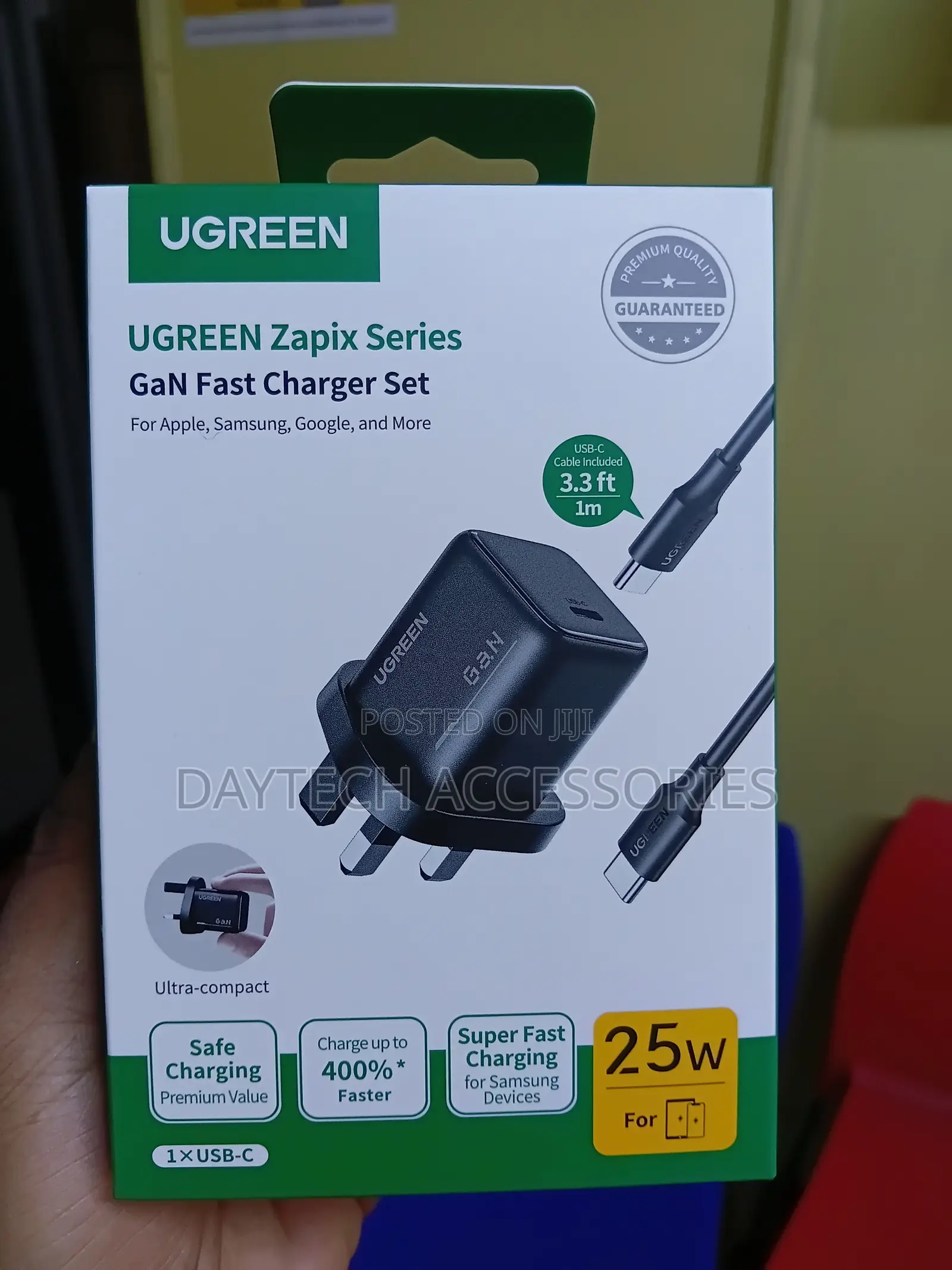 UGREEN 25W Type-C GaN Fast Charger With 1Meter Type-C to Type- C Set