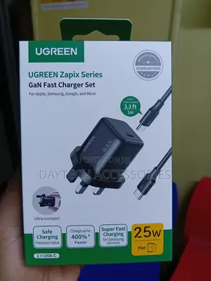 UGREEN 25W Type-C GaN Fast Charger With 1Meter Type-C to Type- C Set