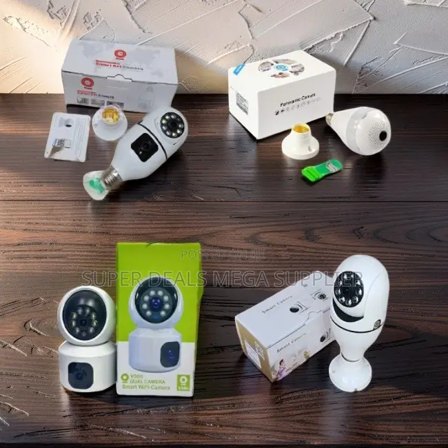 Motion Detection PTZ Rotating Single Dual Lens Wifi Bulb Cameras