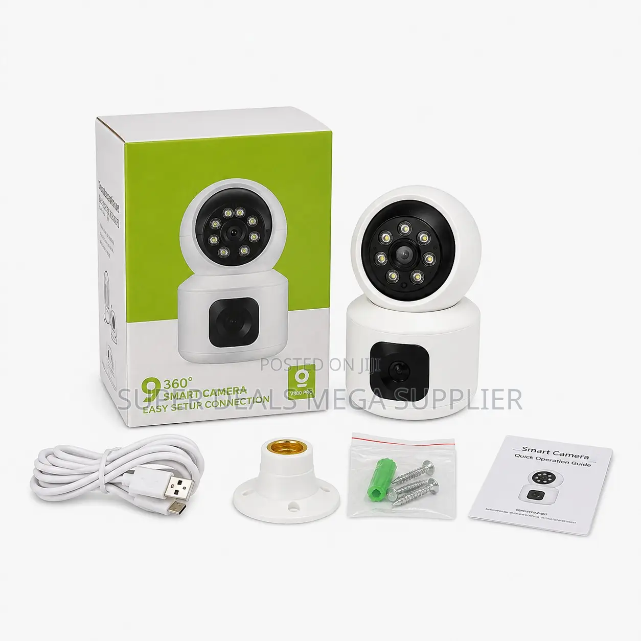Two Way Audio PTZ Rotating Single Dual Lens Wifi Bulb Cameras