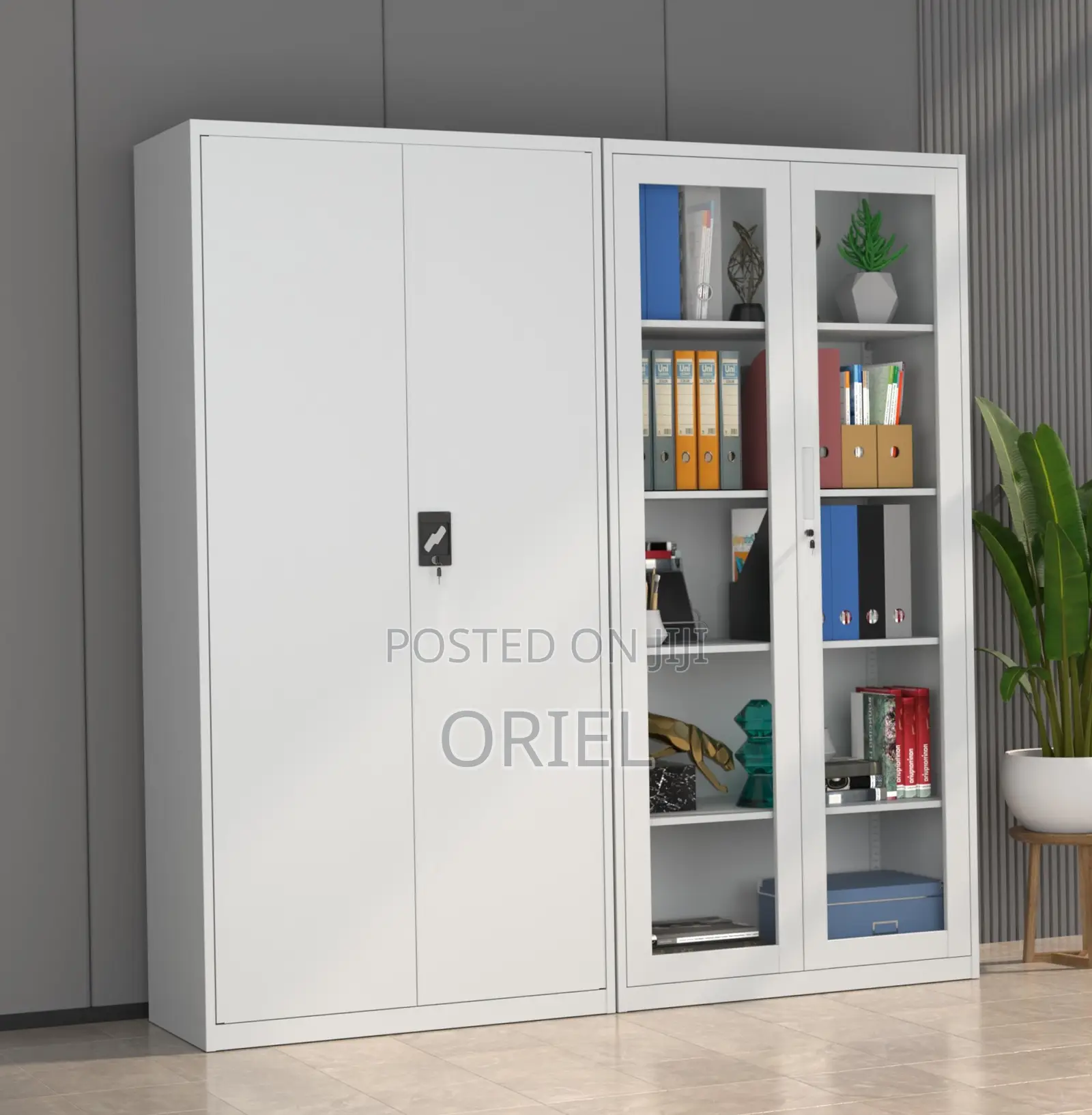 Office Cabinet : 2-Door Full Metal Storage Cabinet