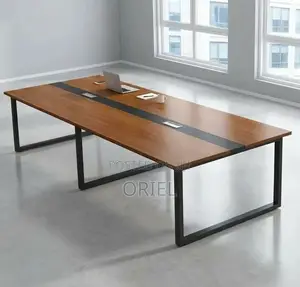 Office Cabinet : 2.4m Metal Frame Boardroom Table