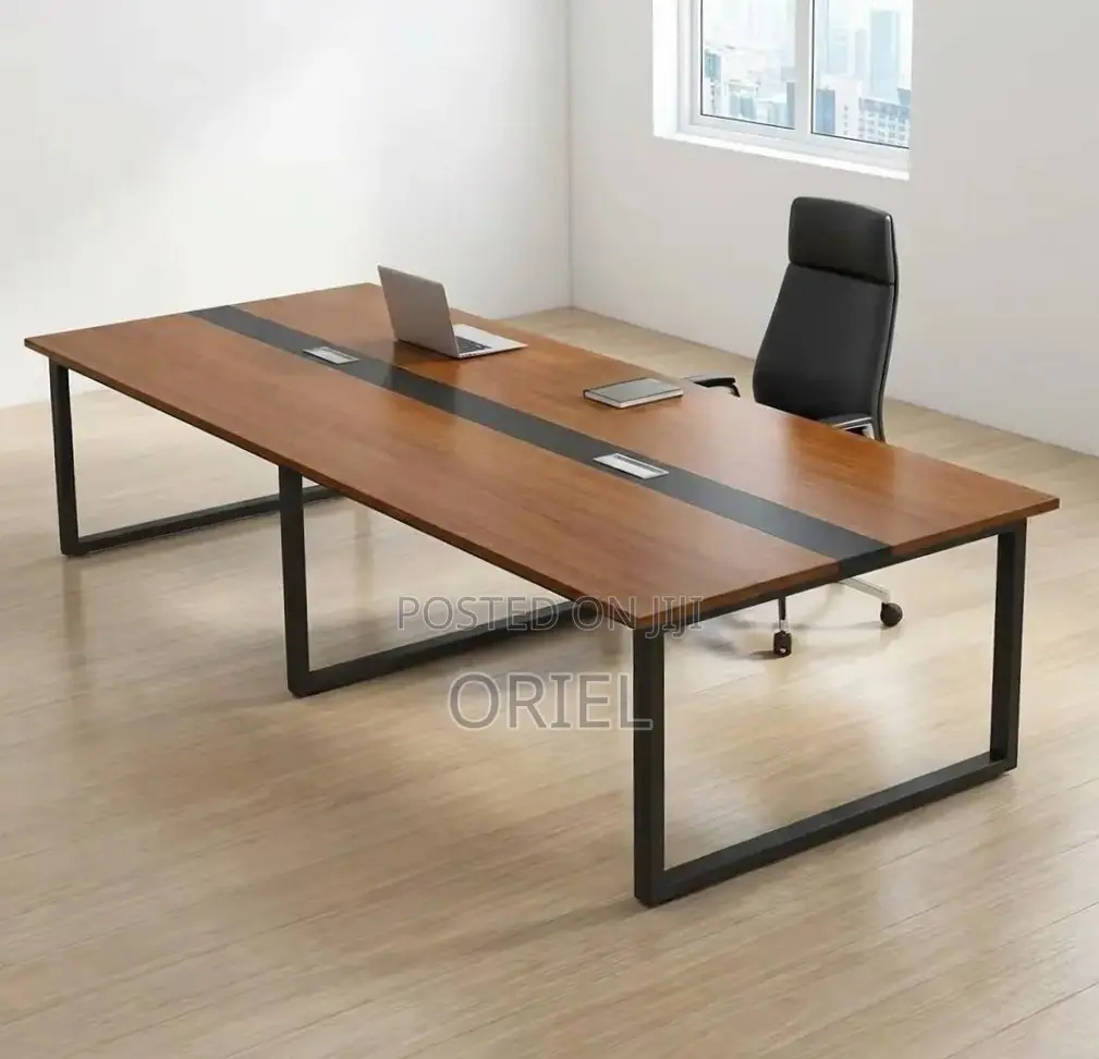 Office Cabinet : 2.4m Metal Frame Boardroom Table