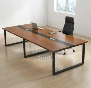 Office Cabinet : 2.4m Metal Frame Boardroom Table