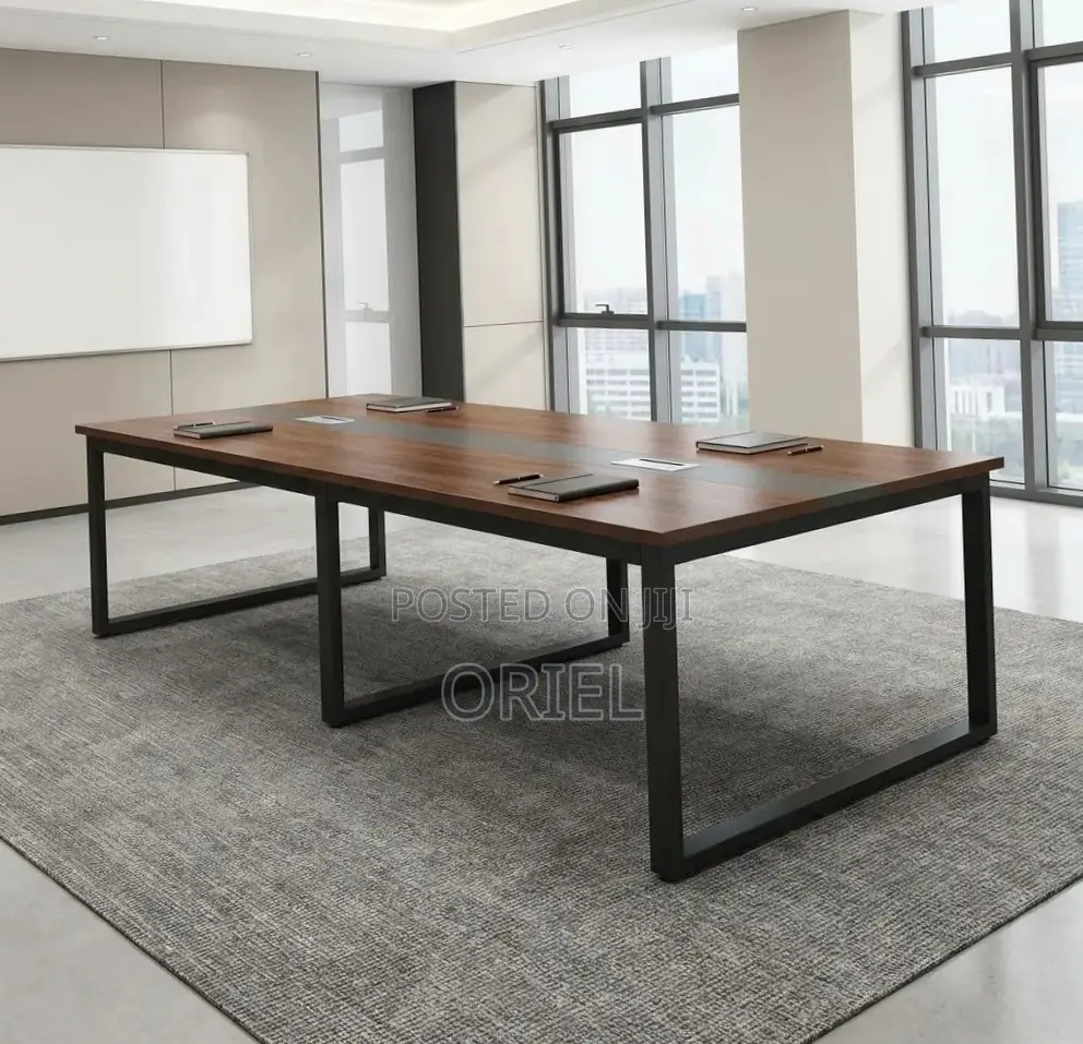 Office Cabinet : 2.4m Metal Frame Boardroom Table