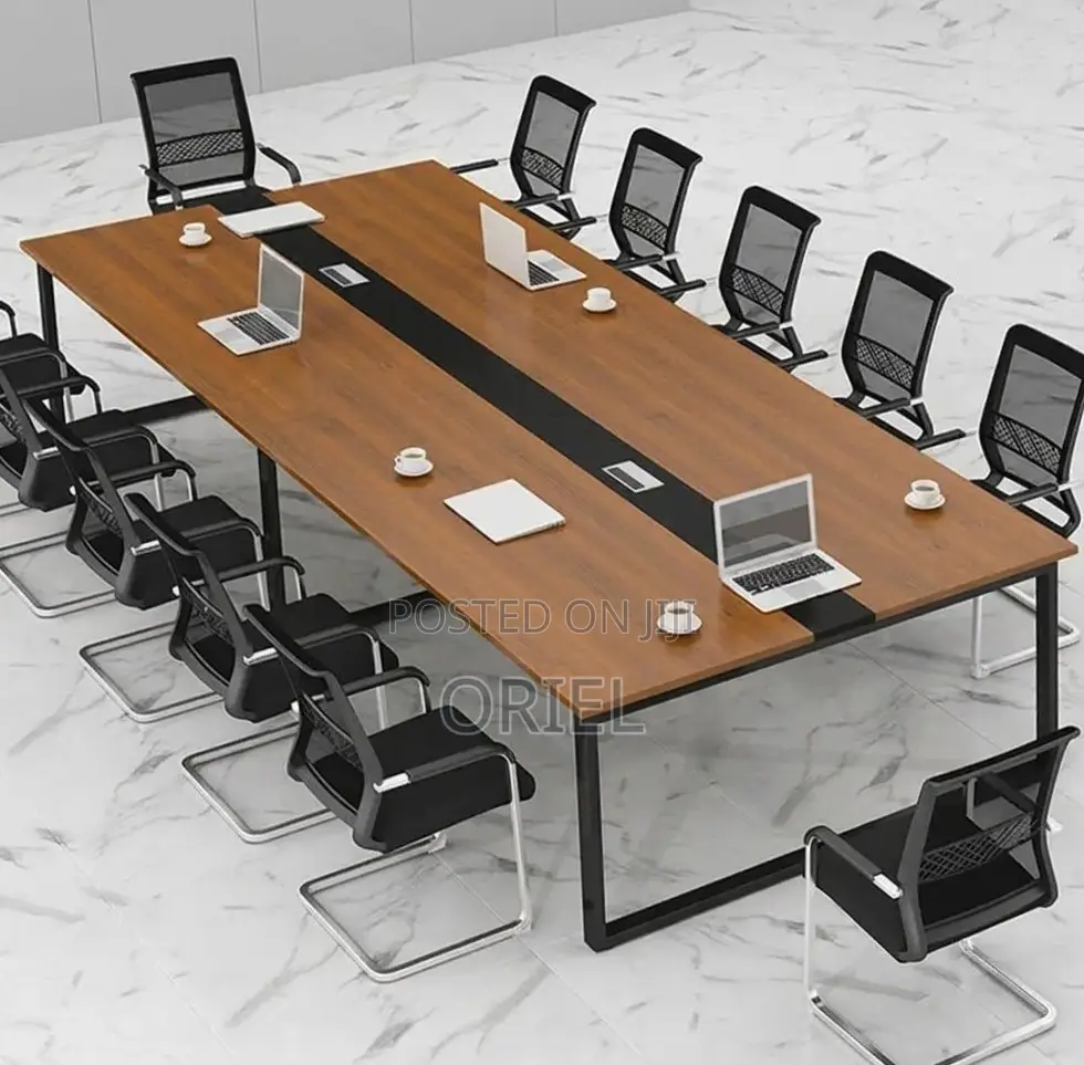 Office Cabinet : 2.4m Metal Frame Boardroom Table