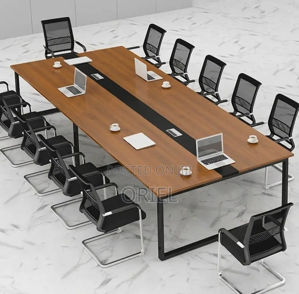 Office Cabinet : 2.4m Metal Frame Boardroom Table