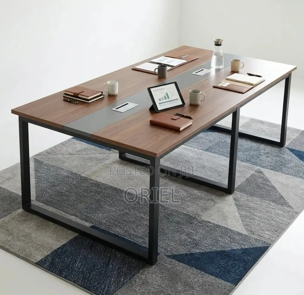 Office Cabinet : 2.4m Metal Frame Boardroom Table