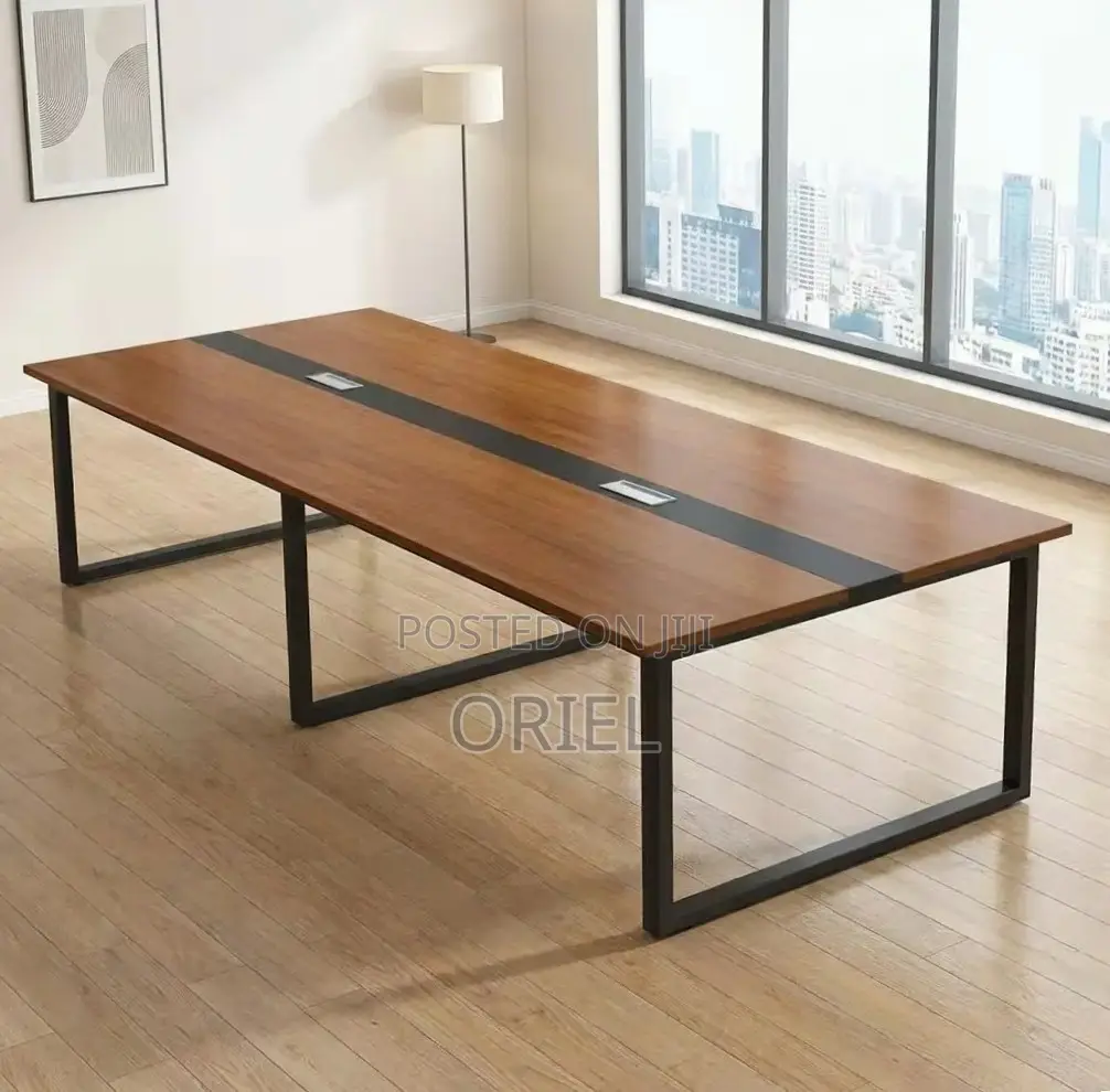 Office Cabinet : 2.4m Metal Frame Boardroom Table