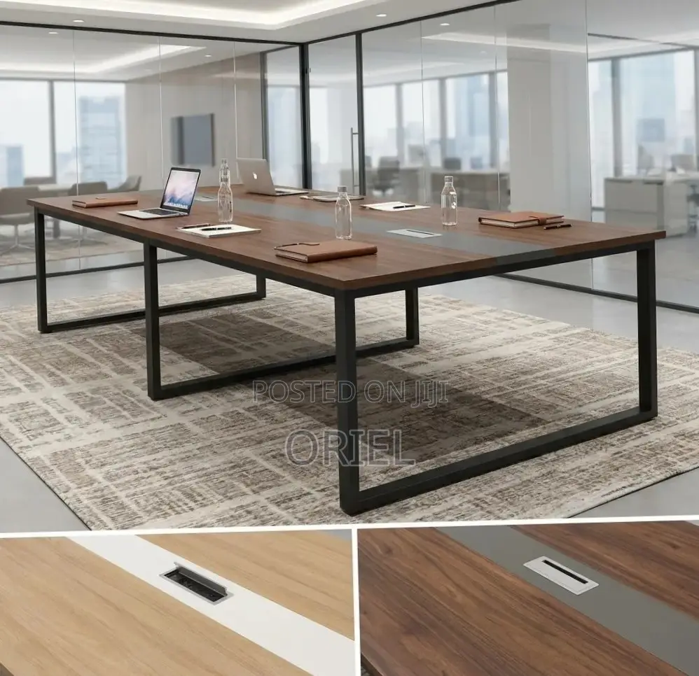 Office Cabinet : 2.4m Metal Frame Boardroom Table