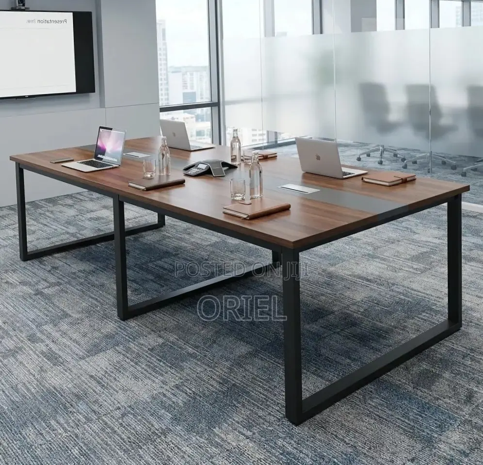 Office Cabinet : 2.4m Metal Frame Boardroom Table