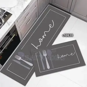 2pcs Kitchen Mats With Rubber Super Non-Slip Underside *Gale