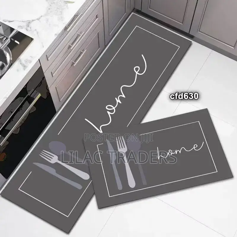 2pcs Kitchen Mats With Rubber Super Non-Slip Underside *Gale