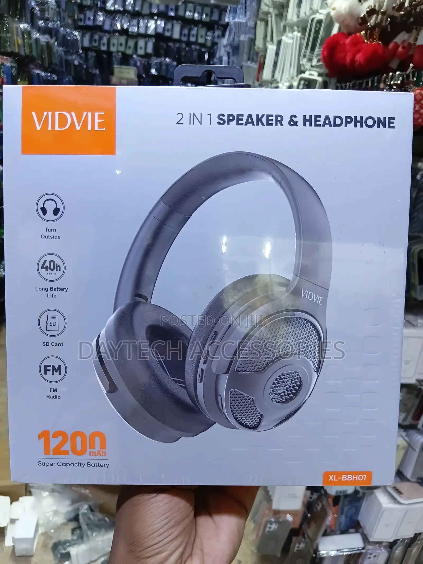 VIDVIE XL-BBH01 Wireless Speaker & Headphone 2-in-1.