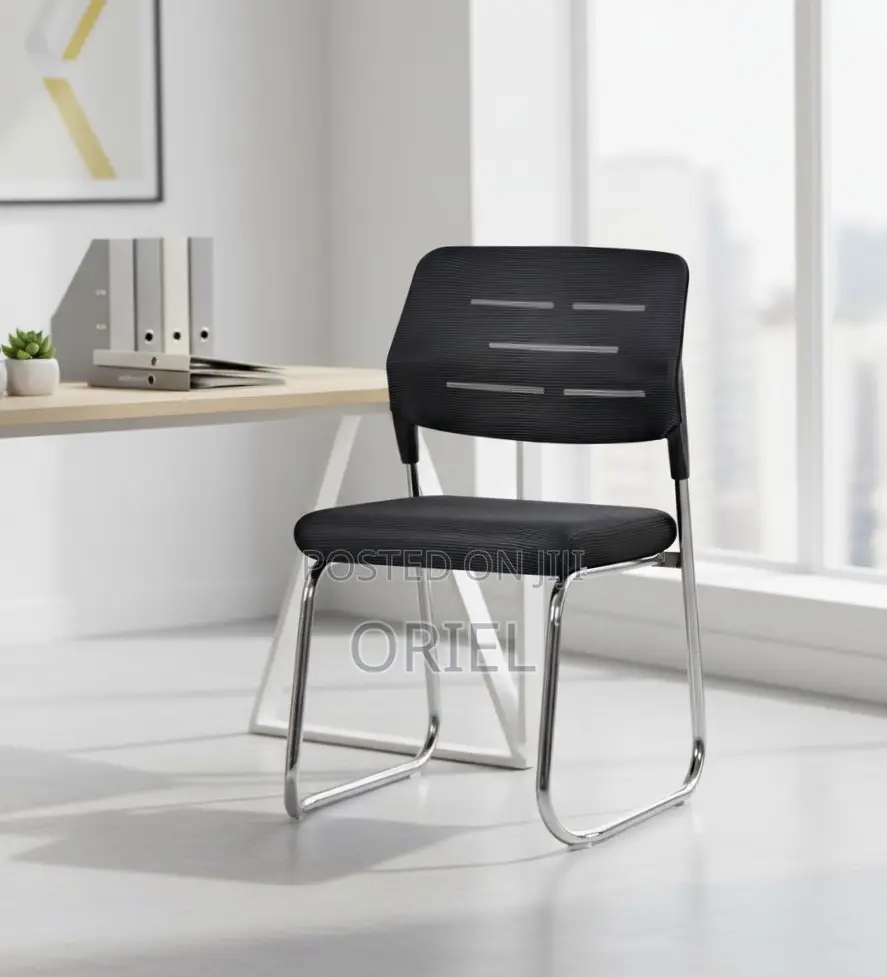 Office Chair : Medium Back Sled Base Office Visitor Chair