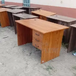 Clerical Brown Study Desk With Drawers