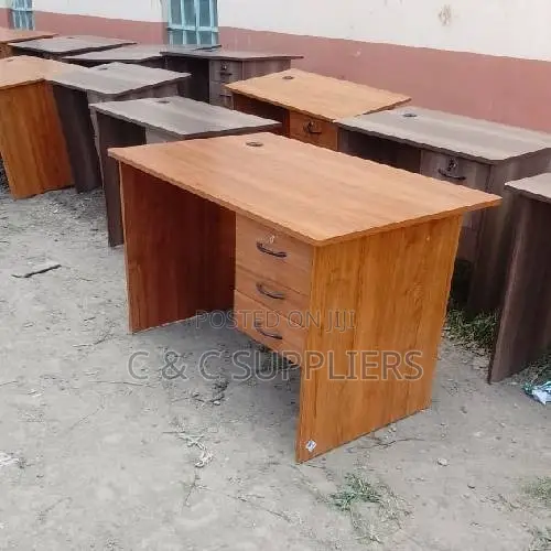 Clerical Brown Study Desk With Drawers