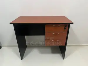 Clerical Brown Study Desk With Drawers