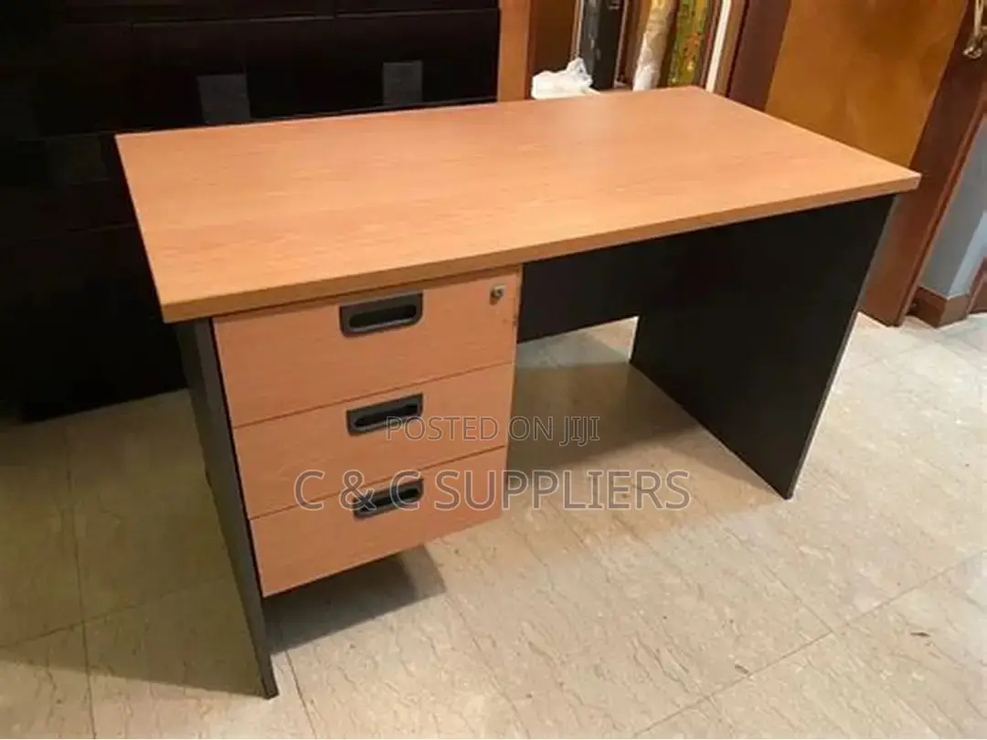 Clerical Brown Study Desk With Drawers