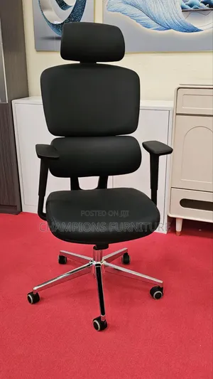 Smooth Leather Orthopedic Office Chair